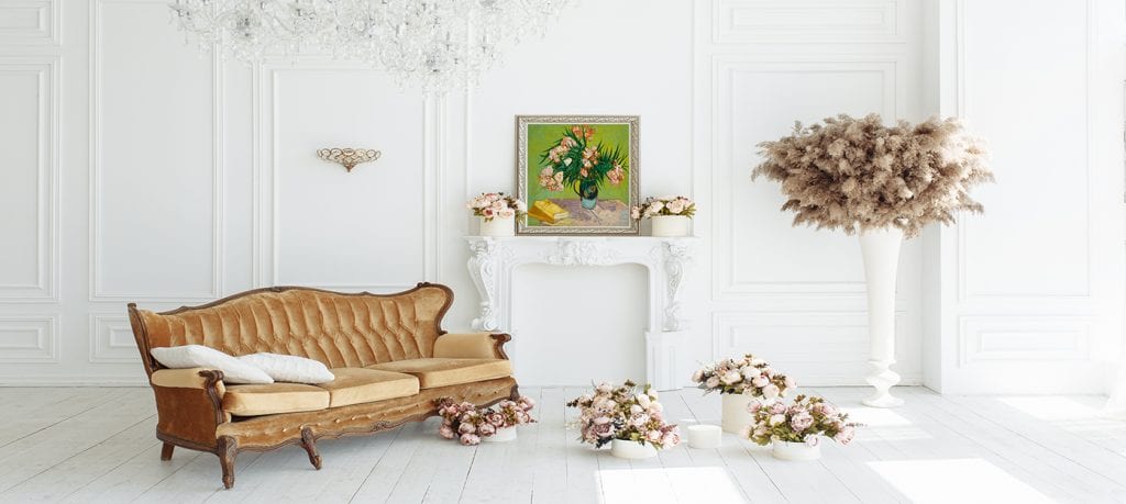 1.-Pinta tus paredes de blanco, decoración de estilo clásico